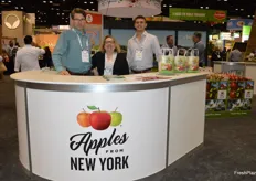 Nathaniel Foster, Cynthia Haskins and Harrison Brown with the New York Apple Association. 